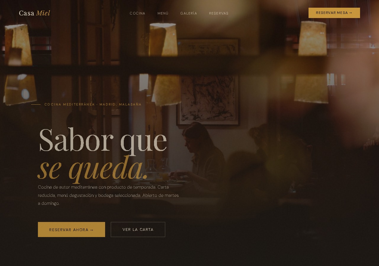 Restaurante Gourmet website screenshot